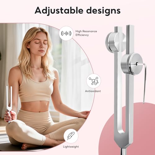 Image of TABARO Tuning Forks for Healing Set - Includes 128HZ 136.1HZ 256HZ 384HZ Weighted & Unweighted Tuning Forks for Chakra /Sound Therapy /Yoga /Meditation /Gift /Mother's Day | TABARO