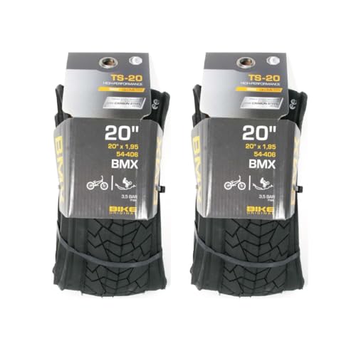 Bike Original - Lot de 2 Pneus BMX 20x1.95 - Tringles Souples Renforcées - Adhérence Optimale -...