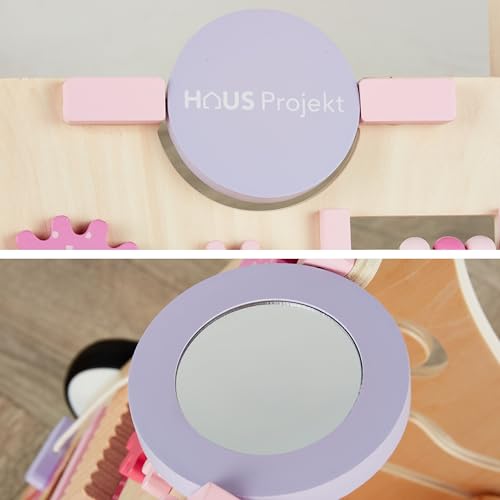 Haus Projekt Andadore Bebés Madera Rosa, Andadores Bebés, Andador Bebes 1 año, Juguetes de Madera, Correpasillos Bebe 1 año con espejo y actividades de juego, Regalos de Primer Cumpleaños - imagen 7