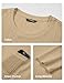 JMIERR Long Sleeve Shirts for Men Casual Crewneck Pullover T-Shirt Fall Fashion Stretch Textured Knit Tee with Pocket, L, Khaki