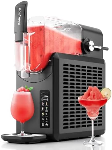 Ecoviva Máquina Slushie com tela colorida de 2,5 ml, máquina prof...