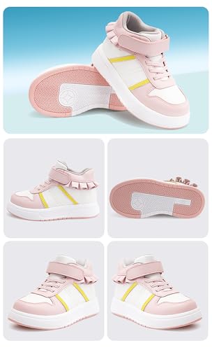 Orthopedic Shoes for Girls with Ankle and Arch Support,Fashion Thick Sole Sneakers with Skirt Decoration3