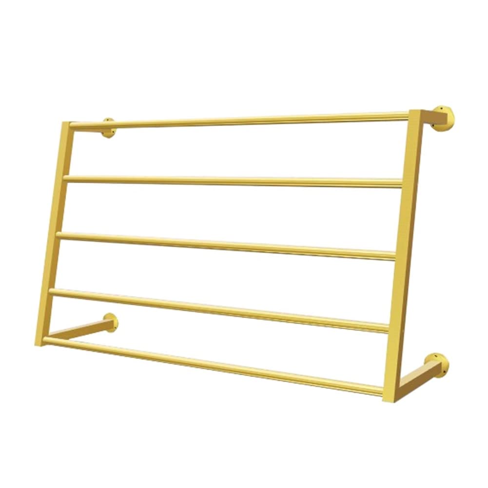 GTHTUHFD Wall Mount Scarf Rack And Multifunctional Display Organizer For Garments In Retail Stores And Closets,Gold-120x60cm