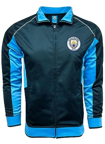 Icon Sports Compatible With Manchester City Jacket For Boys, Licensed M. City Soccer Track Jacket Youth Sizes