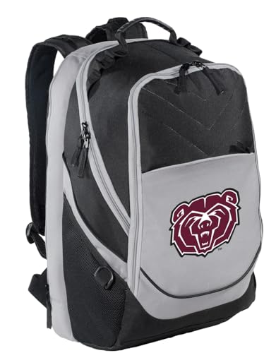 Image of Broad Bay Missouri State University Backpack | Official MO State Bears Logo, Padded Laptop Computer Section, Premium 600 Denier Nylon Fabric,