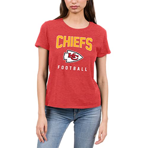 Junk Food NFL - Kansas City Chiefs - 1st & Goal - Officially Licensed Women's Short Sleeve Fan Tee