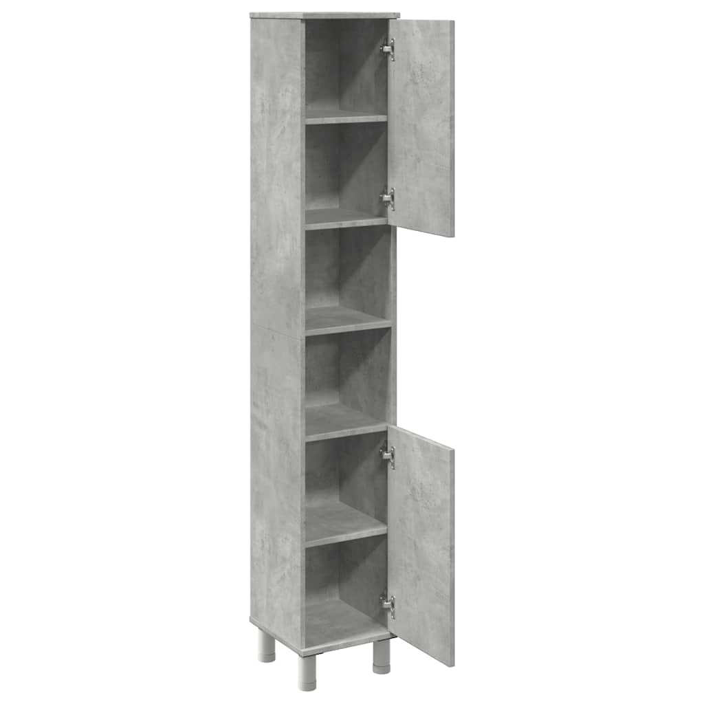 vidaXL Armoire de Salle de Bain Gris béton 30x30x179 cm Aggloméré