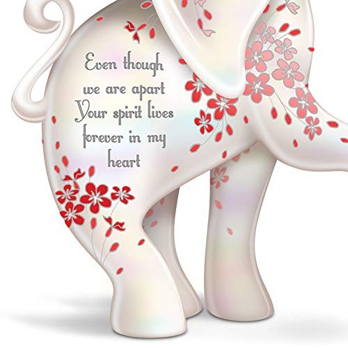 The Bradford Exchange 'Forever In My Heart' Hand-Painted Elephant and Cardinal Figurine, Handcrafted in Artist's Resin