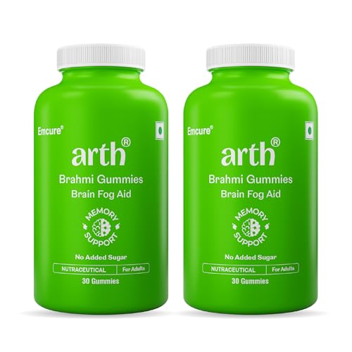 Image of Arth Brahmi Gummies for Memory, Focus, Concentration & Brain Fog Support - 60 Gummies for Men & Women | Bacopa Monnieri Supplement | Enhanced Absorption for Mental Clarity, Alertness & Positive Mood