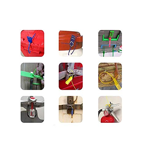 Security Seal Pull Tight Plastic Tags, Anti Tamper Zip Ties with Numbered, Pack of 100 Fire Extinguisher Seals
