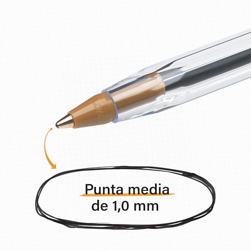 Miniatura 2 de Bic Cristal Bolígrafos, Original, Óptimo Para Material Escolar,Azul, Punta Media 1,0mm , Material Oficina Y Papelaria, Caja De 50 Bolis
