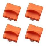 CTWHA 4PCS Paper Cutter Plastic Replacement Blade A4 Paper Trimmer Replacement Blade Automatic Safety Protection Orange Handmade Paper Cutter Spare Blade for Cutting Photos Pictures Cards Coupons
