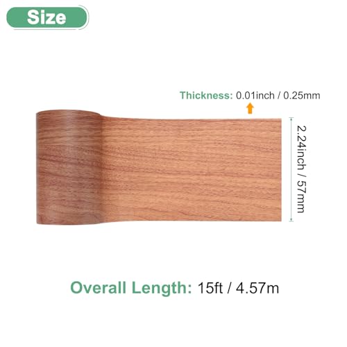 Image of M METERXITY 1-Roll Wood Grain Repair Tape, 2.24in x 15ft Textured Realistic Self-Adhesive Wood Floor Tape Contact Paper for Furniture /Floors /Home [Chocolate Pine]