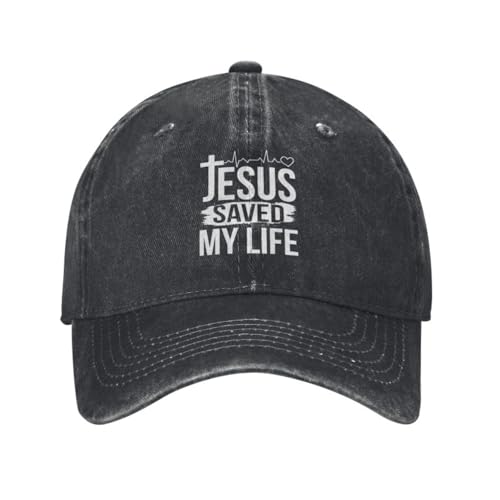 Gorra de béisbol de algodón con la Frase Jesús me salvó la Vida p...