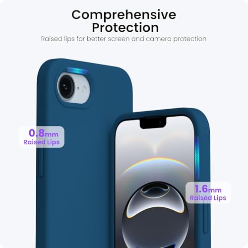 Image of DIZORO Compatible with iPhone 17e / iPhone 16e Case 6.1 inch Liquid Silicone 3 Layers Full Covered Soft Gel Rubber Phone Case,Shockproof Protective Cover with Anti-Scratch Microfiber Lining-Cosmos