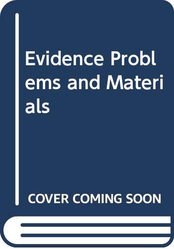 Evidence Problems and Materials 0820570230 Book Cover