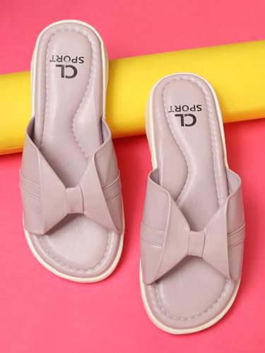 Image of Carlton London women's Comfort Slide Sandals with Bow