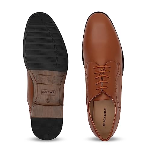 Image of Formal Oxford Shoes for Men Leather Office Dress Uniform Derby Shoes for Men