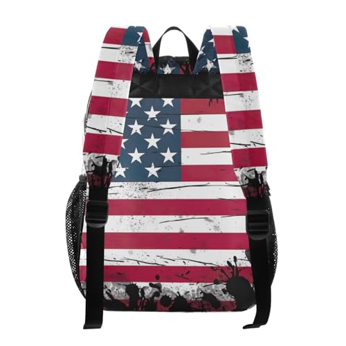 American Flag Clear Backpack with Back Print, Heavy Duty See Through Backpacks PVC Transparent Daypack for Travel Security3