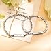 MEALGUET Personalized Matching Bracelets for Couples - Customized Couple Bracelets for Women Men His Hers Bracelets Set for Bf Gf Husband Wife Friends