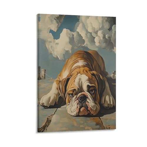 Peinture sur toile Shar Pei pour décorer un mur de salon vide 40x60