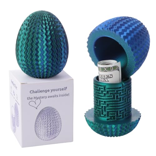 Mystery Egg Puzzle Box, Money Puzzle Box for Cash Gift, Birthday Wedding Easter Xmas Holiday Celebration Money Gift Ideas, Brain Teaser Puzzle Toy for...