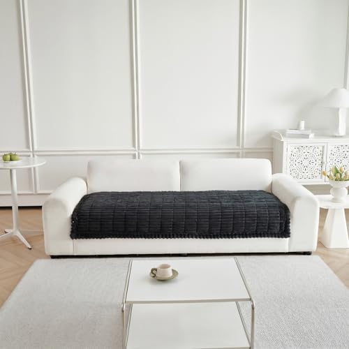GKXLH Neu Dicke rutschfest Sofa überzug 2 3 4 Sitzer (Schwarz,70x210cm/1PC) – Ansicht 7