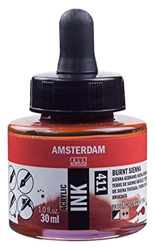 Amsterdam Acrylic Ink Bottle 30 ml Burnt Sienna 411 (17204110)