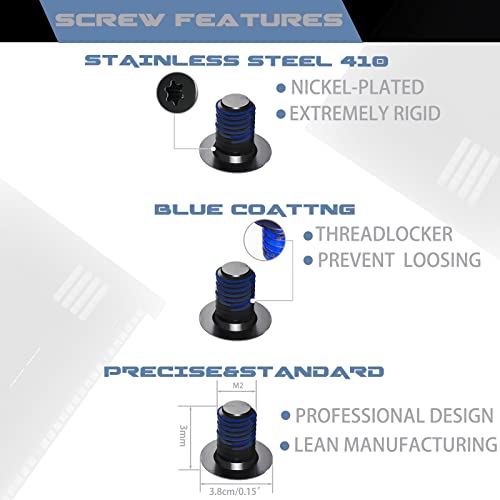 Image of LeFix 12PCS M2x3 Torx T5 Screws + 1 Screwdriver Compatible with Dell XPS 13 9343 9350 9360 |XPS 15 9550 9560 9570|Precision M5510 5520 5530 5540,for Razer Blade,HP Envy 13|for Beat Studio 2 3(Black)