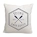 Personalized Crossed Oars Family Lake House Throw Pillow
