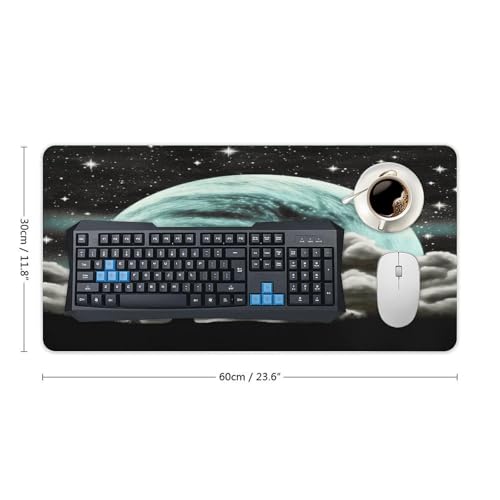 Starry Night Black Tree Art Desk Pad impermeable y antideslizante miniatura 2
