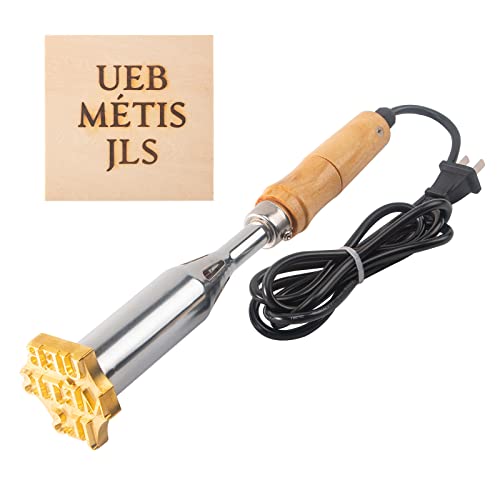 Deironply Personalized Electric Branding Iron - Custom Brass Stamp With Wood Handle for Wood and Leather - 2 Inch Burning Stamp, Perfect Craft Lovers Gift