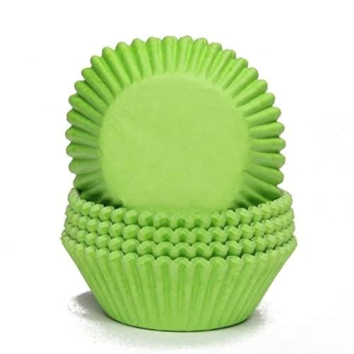 Miss Bakery's House® Papierbackförmchen - Standard - Grün - 75 Stück - Ø 5 cm x 3 cm - backfest - für Muffins und Cupcakes - Form zum Mitbacken im Ofen