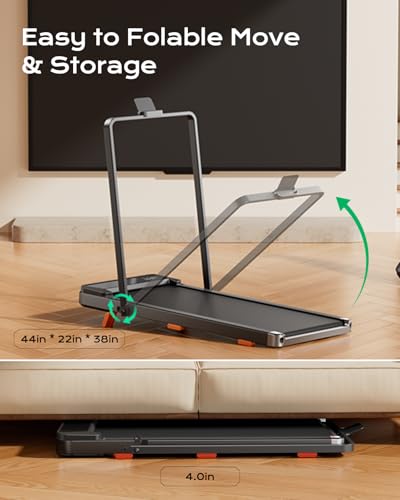 image for TREAFLOW Walking pad with Incline, Treadmill for Home, 2.5HP Under Des