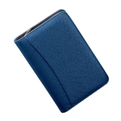 Cuaderno A6 con cremallera y calculadora integrada de cuero sintético con 6 anillas