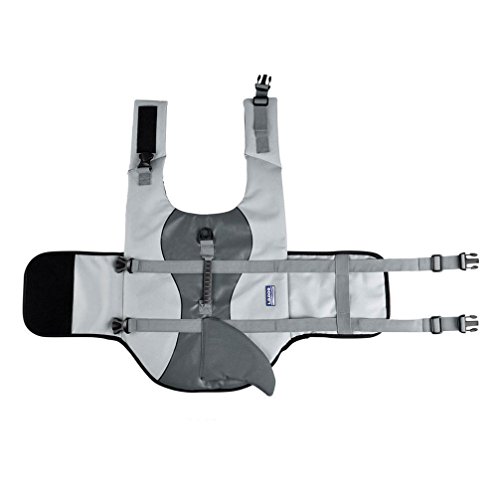 Ranphy Dog Life Vest Swimsuit Shark Fin Dog Life Jacket For Small Medium Large Breed Pet Neoprene Flotation Coat Puppy Life Preserver Safety With Rescue Handle D-Ring Adjustable For Swimming Size S #TOP5