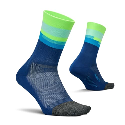 Image of Feetures Elite Light Cushion Mini Crew Sock - Sport Sock with Targeted Compression