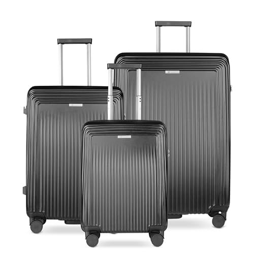 Valises rigides bugatti Linea robustes au design raffiné noir et finitions premium