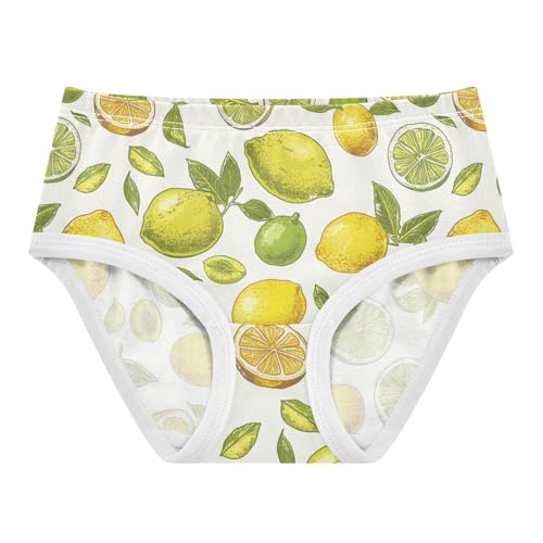 Wusikd Retro Lime Lemon Girls' Underwear Cotton Girls Briefs Soft Toddler Underwear 2T