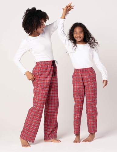 Image of LAPASA Women's Flannel Pajama Pants with Pockets & Drawstring L74 | Comfy flannel lounge sleep PJ pants with cozy warmth and soft comfort, perfect for relaxing, sleeping, and home wear.