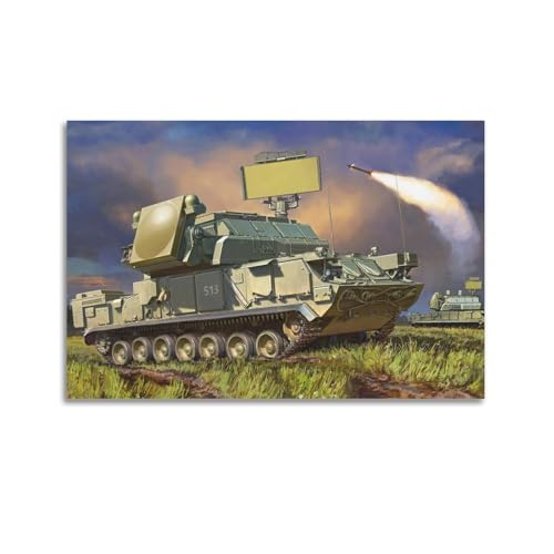 XFUHB Poster décoratif sur toile représentant un véhicule militaire russe, système de missiles anti-aériens, 30 x 45 cm