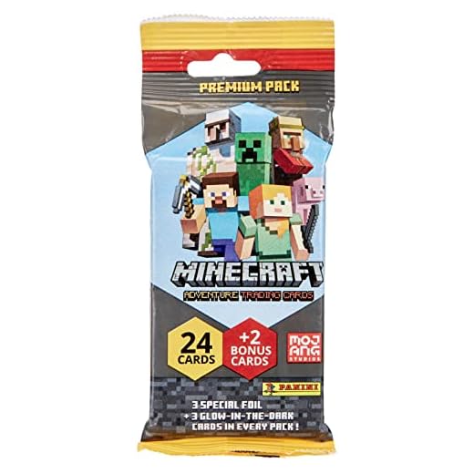Panini France SA Minecraft Trading Cards – Pack Premium (004115B26FPEF)