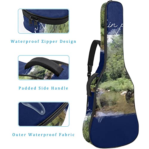 Housse imperméable pour guitare acoustique avec double bandoulière et poche Motif géométrique coloré, Multicolore 10… - Les Beatles, Paul McCartney, John Lennon, RIngo Starr, George Harrison Housse imperméable pour guitare acoustique avec double bandoulière et poche Motif géométrique coloré, Multicolore 10… – Image 5
