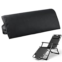 Joyan 1 Stück Nackenkissen für Gartenstühle, Nackenrolle Kissen für Relaxsessel, Liegen Auflagen Nackenkissen, Nackenrolle mit Gummiband, für Sonnenliege, 35 x 17 x 6 cm, Schwarz