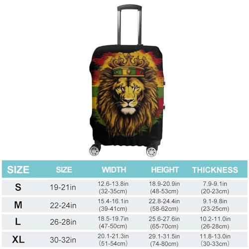 Lion Crown HippieTravel Suitcase Protector Luggage Cover Protective Washable Anti-scratch Baggage Cover2