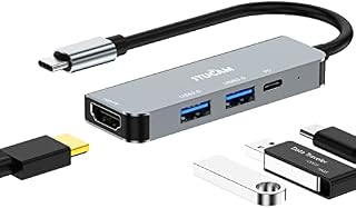 STUCAM USB C Hub,4 in1 87W PD Port Aluminum Alloy USB C Adapters for USB Splitter to 4K HDMI USB Extension Lead 2.0 USB Port USB Switch Compatible with MacBook Pro Ipad Pro etc.