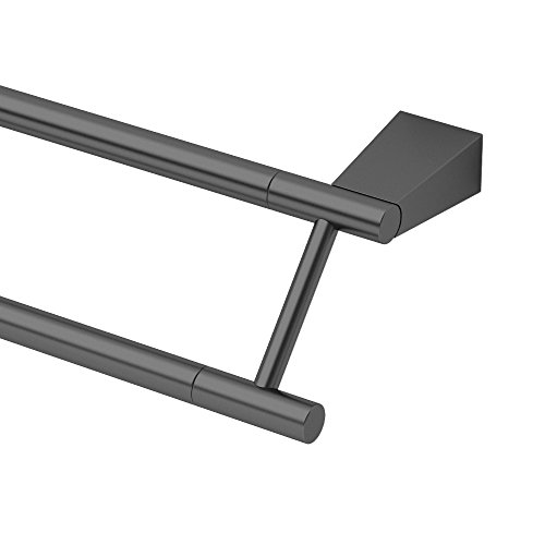Gatco 4714MX Bleu, 24" Double Towel Bar In Matte Black