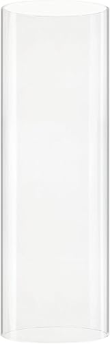 CYS EXCEL D-4.75" H-14 - Portavelas de cristal con extremo abierto, funda cilíndrica sin fondo, cubierta de tubo transparente para chimenea, 1 pieza