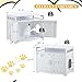 Cat Litter Box Enclosure, Enclosed Litter Furniture Hidden with Hidden Plug, Cat Litter Cabinet, 2 Doors Wooden Cats Washroom, Multi-Functional Storage Side Table for Indoor Cats, White