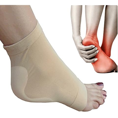Medipaq Gel Heel & Ankle Support Sock - Single Support of Achilles Tendonitis Support - Heel & Ankle Support for Ligament Damage - Sprained Ankle Support Socks for Women & Men - Ankle Support for Sprained Ankle Cover